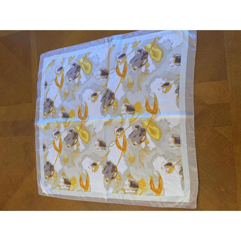 Elegant Floral Scarf - 24x24 Inches